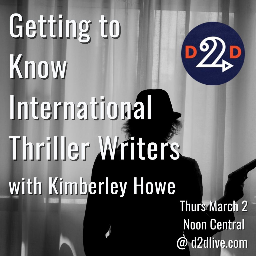 Draft2Digital's tweet photo. We're taking a dive into everyone's favorite suspenseful, gripping genre of fiction! On our next D2D Live, we chat with Kimberley Howe and Get to Know International Thriller Writers! Be sure to save the date: March 2nd at Noon Central! Join us at https://t.co/Is68xCJXVu https://t.co/4tvOpa6G1Q