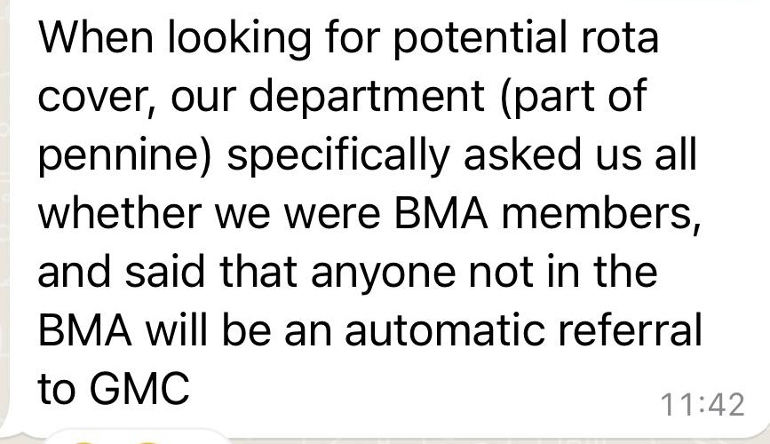 #NHSBullying

@GMCuk used as a threat. Report for bullying.

Trade union membership is special category data. They cannot ask. Report for data protection training.

Nobody has to answer whether striking or not. BMA members and non-members can strike. Report for bad planning.