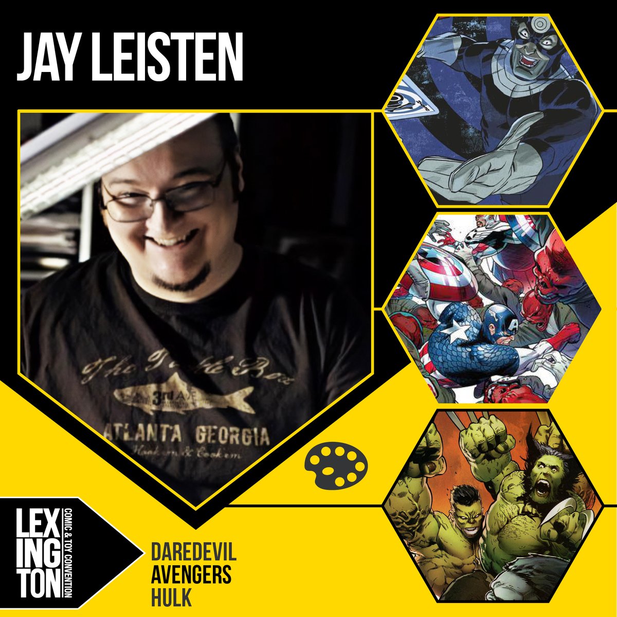 lex_con's tweet photo. #LCTC2023 Guest Announcement - JAY LEISTEN will be coming to join us for the Lexington Comic & Toy Con this March 23 - 26th in Lexington, KY!
https://t.co/aC5ZNTYFiT
#JayLeisten #comics #comicartist #comicinker #daredevil #avengers #hulk https://t.co/zFBai0qNzV