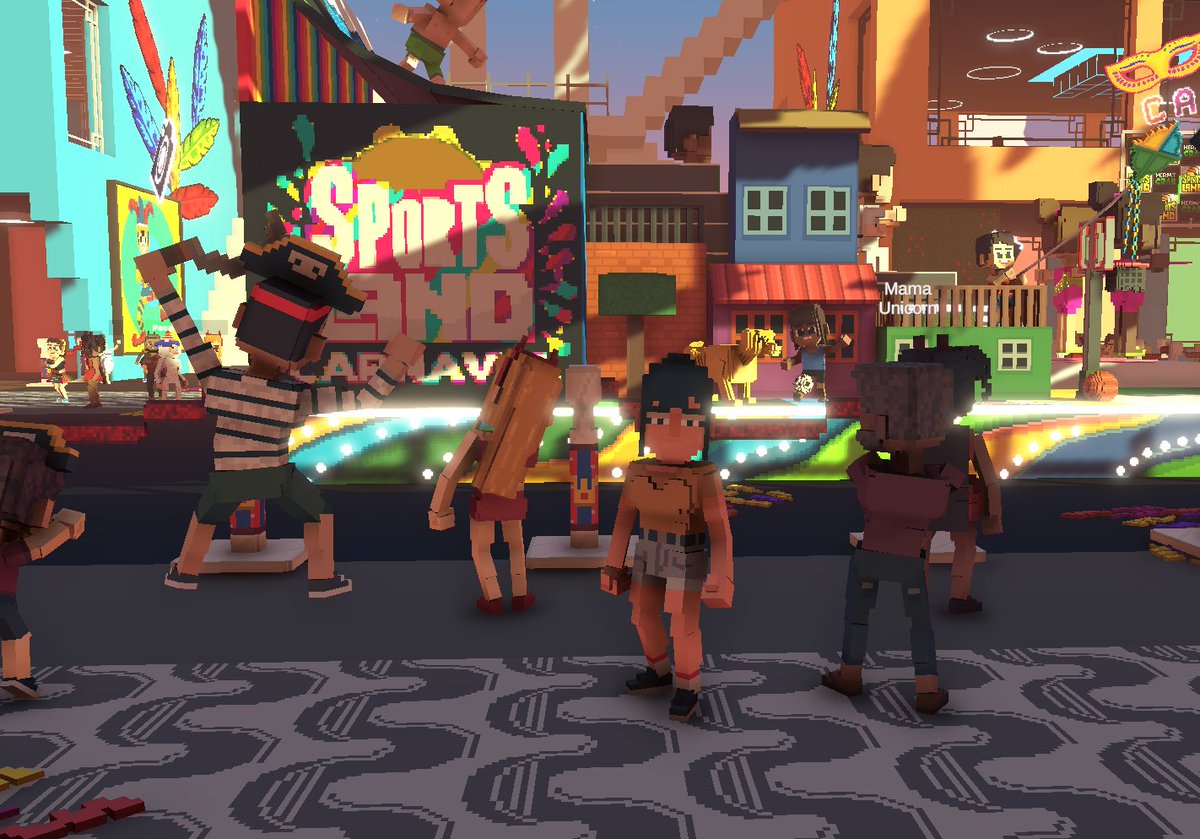 Violave_v's tweet photo. @TheSandboxGame @hermitcrabgame Celebrating the Carnival in the SportsLand experience by @hermitcrabgame ! 🥳 https://t.co/UHbhZn2yyh