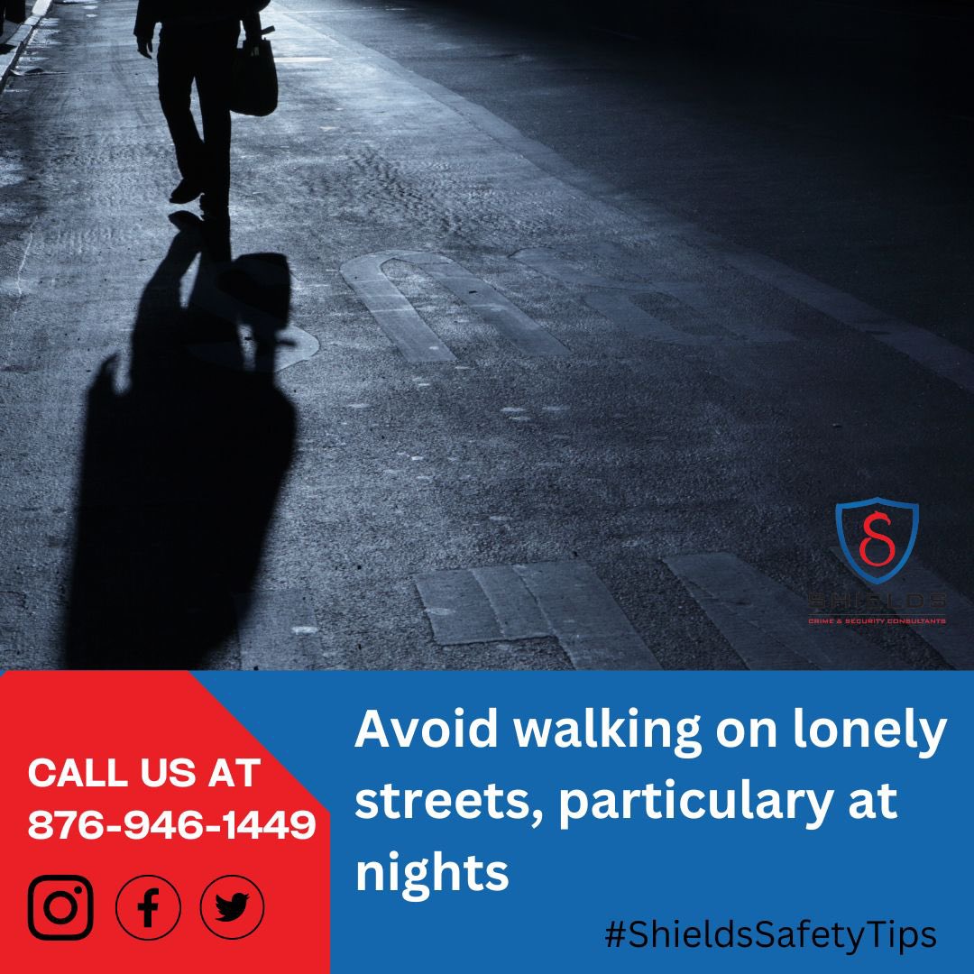ShieldsCSC's tweet photo. Stick to well-lit areas: Avoid walking in dark and poorly lit areas as they increase the risk of danger. Stick to well-lit streets or areas with high visibility.
#shieldssafety  
#safetytips 
#shieldscrime  
#getshields https://t.co/f8EjV2aiGa