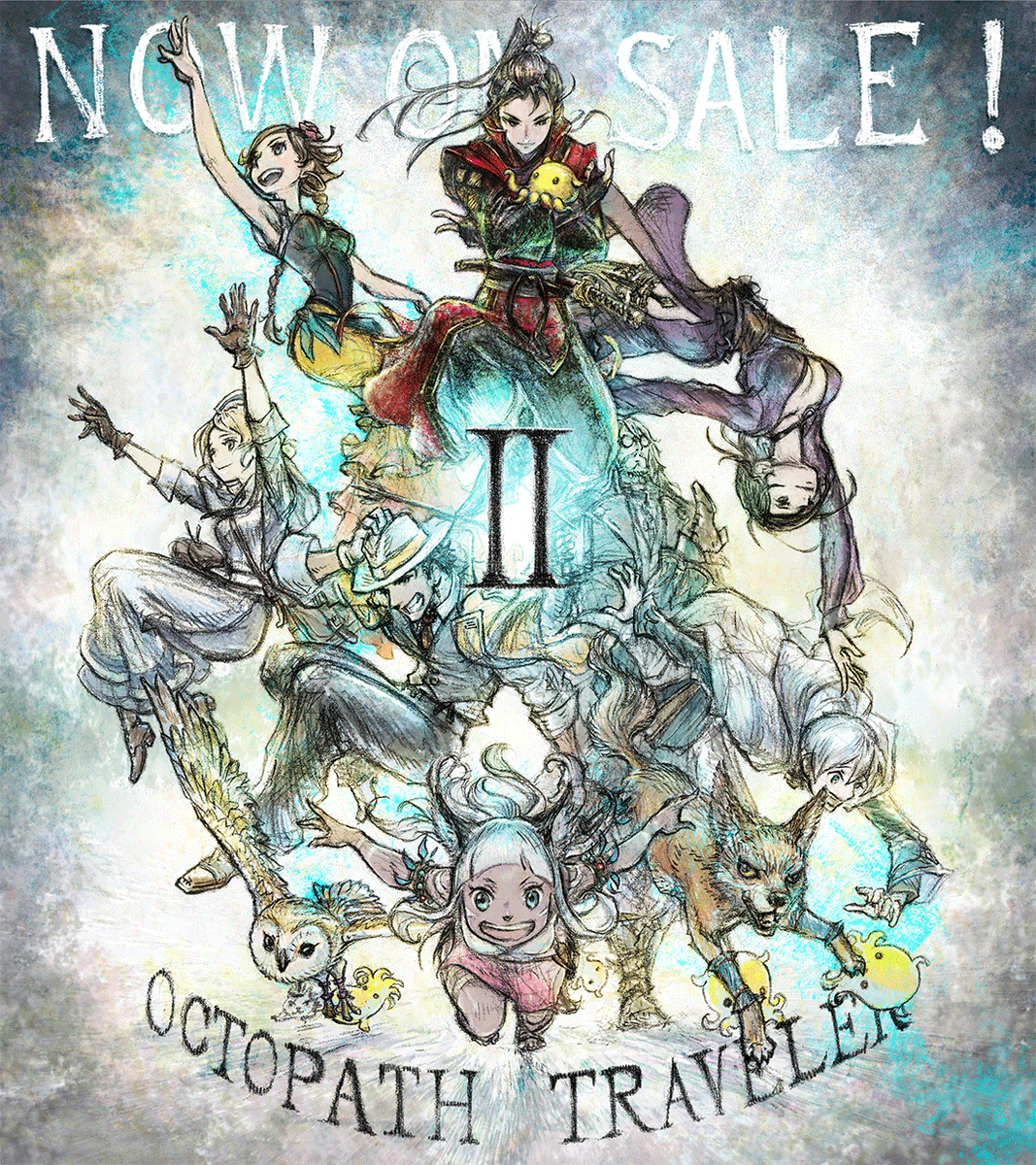SquareEnix's tweet photo. To celebrate today's launch of #OctopathTraveler2, here's one final illustration. Our 8 new protagonist, by Naoki Ikushima. We can't wait for you to start your journey! https://t.co/eRF2hKWRBa