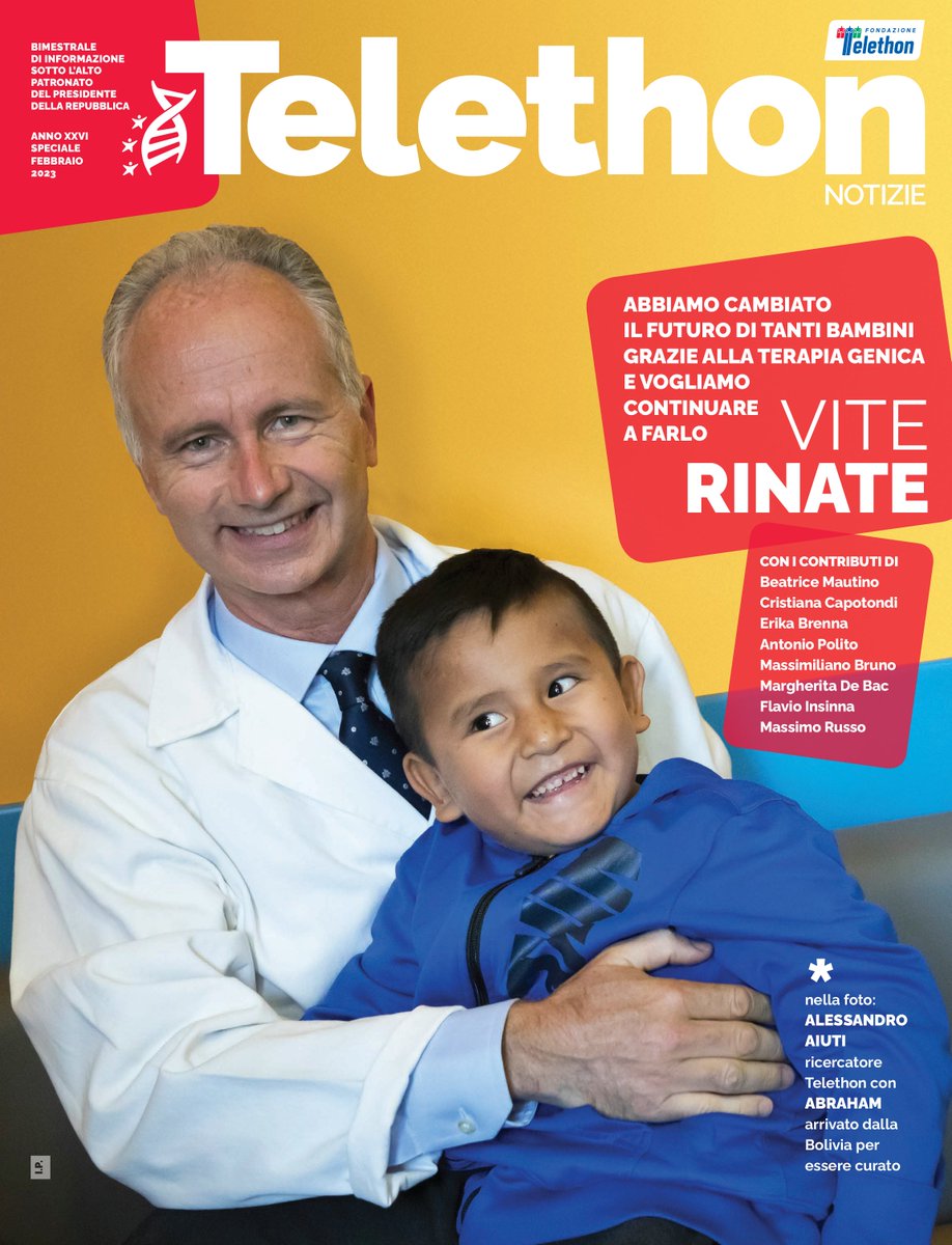 Fondaz_Telethon's tweet photo. Telethon Notizie: oggi è in uscita con SETTE di @Corriere
Uno speciale che racconta come la vita di tanti bambini sia cambiata grazie alla terapia genica e la volontà di Fondazione Telethon di prendersi carico dell’ultimo "km" tra laboratorio e paziente.
https://t.co/CjvJ7CxKCe https://t.co/OYohwmRGh0