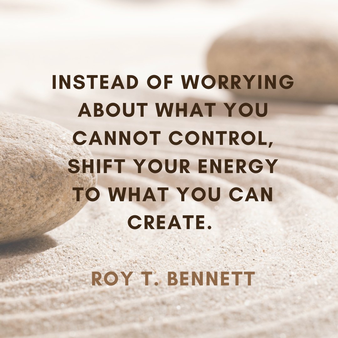 "Instead of worrying about what you cannot control, shift your energy to what you can create." - Roy T. Bennett 

#quotes #fridayquotes #friday #happyfriday #fridayvibes #fridaythoughts #quote #mindset #fridayfun #friday #friyay #thoughts #mindsetquotes