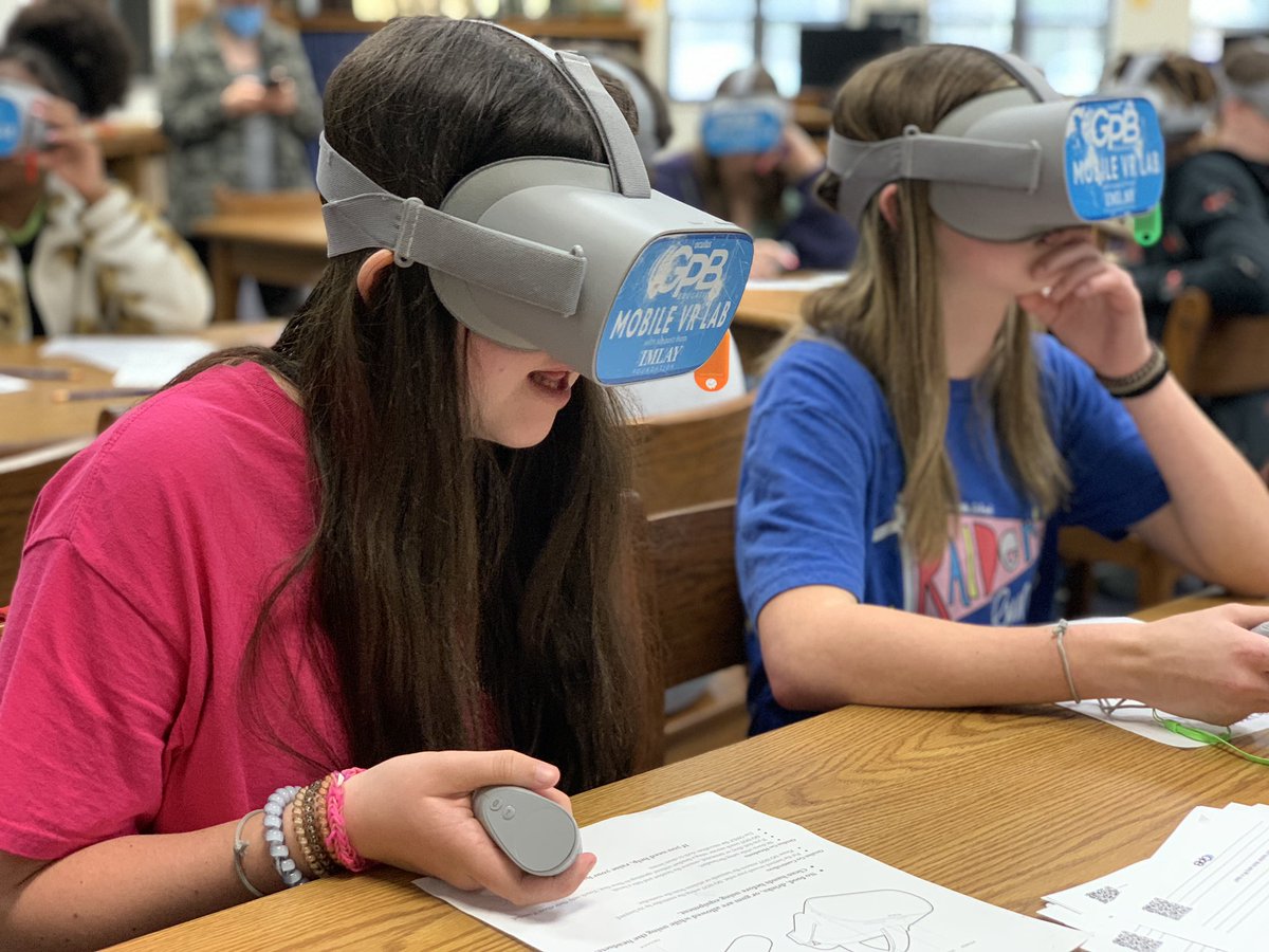 What a great week sharing @GPBEducation’s #Slavery and Freedom #VR virtual learning journey with #8thGrade #GAStudies students @BleckleySchools! Thanks for having us out, y’all 🤩 Learn more: GPB.org/VR #VRinEdu #GPBMobileVRLab