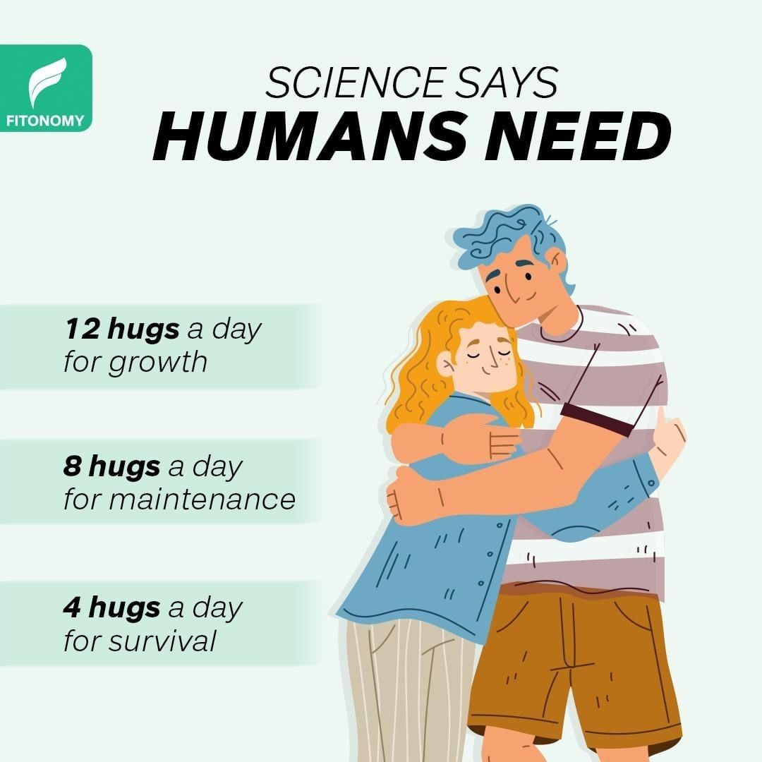 fitonomy's tweet photo. How many hugs do you give and/or receive? 🤗 https://t.co/Y3MQhHpVoZ