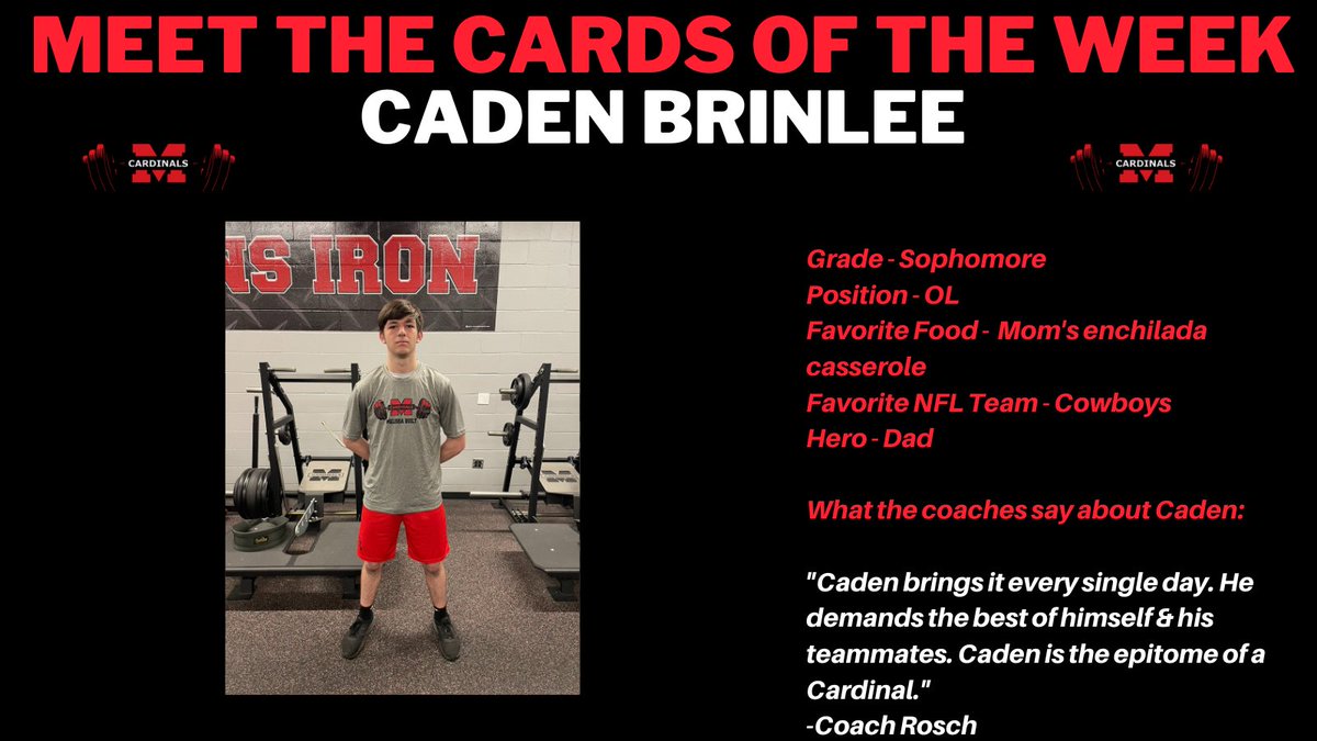 coach_pickup's tweet image. Our Cards of the Week! These young men are great examples of what a Cardinal is all about! #OnePercent #BAWA @FootballMelissa @GreysonDunnahoe @CadenBrinlee