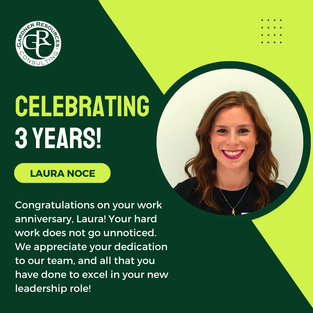 grcstaffing's tweet photo. Congratulations on your work anniversary and a fantastic year, Laura! You've accomplished so much in the past 3 years, and have made yourself a valuable resource to both your candidates and colleagues. We appreciate your constant dedication and initiative! Cheers to you! https://t.co/ReOTZVZx7Q