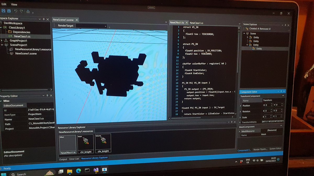 MutatedMedia's tweet photo. Part 204 rewrite the entire engine and spend hours wondering why it insists on rendering everything in black https://t.co/5VShiLuhrD