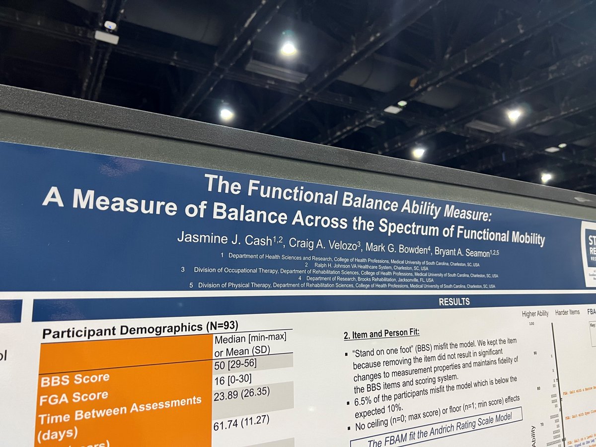 Creating your schedule for #APTACSM? 

Ever wish that there was just one measure of balance ability?

Well, we did just that. Check out our poster from 1-3p in the Exhibit Hall (#2004). We took everything you love about the BBS and FGA and combined them into one unified measure.