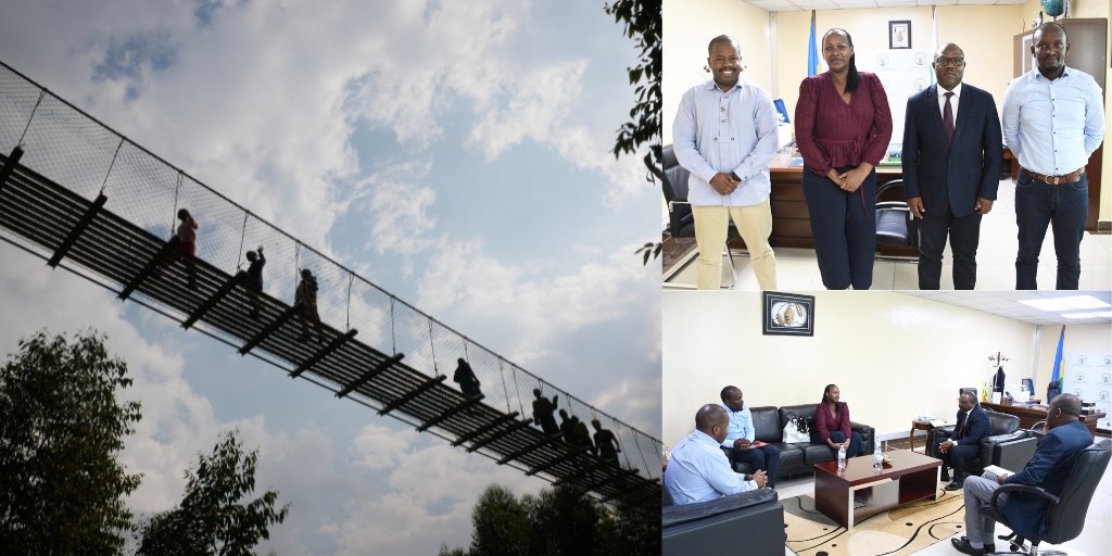 Minister <a href="/JCMusabyimana/">J Claude Musabyimana</a> met with B2P Global Strategic Adviser Linda Bihire and Country Director Joseph Murenzi to discuss the progress of the ongoing trailbridge construction for rural connectivity across Rwanda.

<a href="/RwandaLocalGov/">Ministry of Local Government | Rwanda</a>