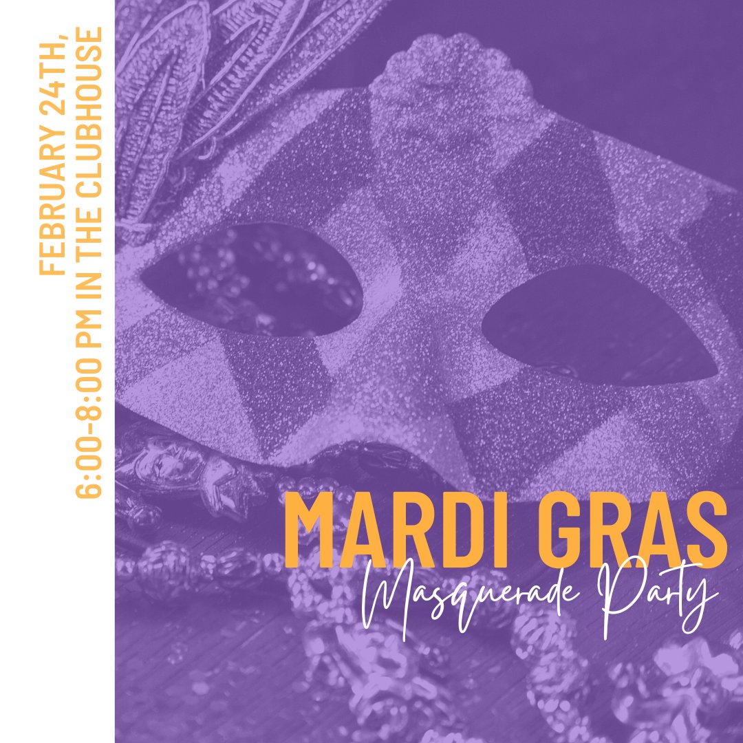 Be the life of the Mardi! We're hosting a Mardi Gras party tonight, February 24 at 6:00pm in our clubhouse. Enjoy king cake, beads and jazz with us!
▪️
▪️
#livefranklintn #DwellAtMcEwen #DwellWell #franklinrealestate #mardigras #mardigrasparty