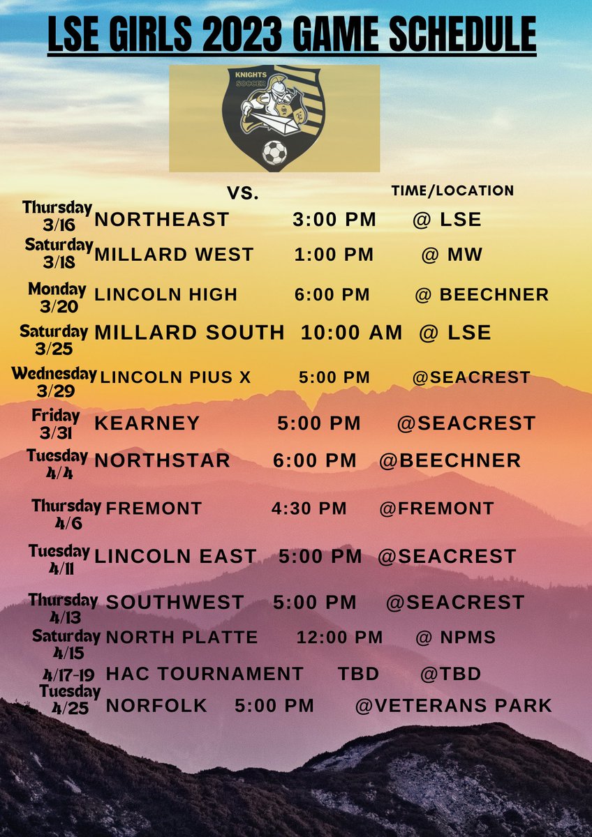Lincoln Southeast Girls Soccer (@lsegirls_soccer) on Twitter photo Your official 2023 <a href="/LSEGirls_Soccer/">Lincoln Southeast Girls Soccer</a> schedule! Ready for all the amazing memories ready to be made with this group of girls! #Family <a href="/NEPrepZone/">Nebraska Prep Zone</a> <a href="/nebraska_talk/">Nebraska Soccer Talk</a> Your official 2023 <a href="/LSEGirls_Soccer/">Lincoln Southeast Girls Soccer</a> schedule! Ready for all the amazing memories ready to be made with this group of girls! #Family <a href="/NEPrepZone/">Nebraska Prep Zone</a> <a href="/nebraska_talk/">Nebraska Soccer Talk</a>