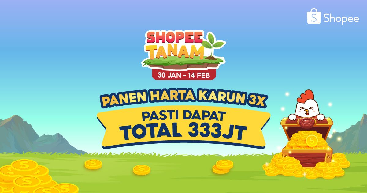 Agar cepat panen &amp; dapat hadiah 333 JT di Shopee Tanam. Klik di sini >> shp.ee/zv6wfppfsn2