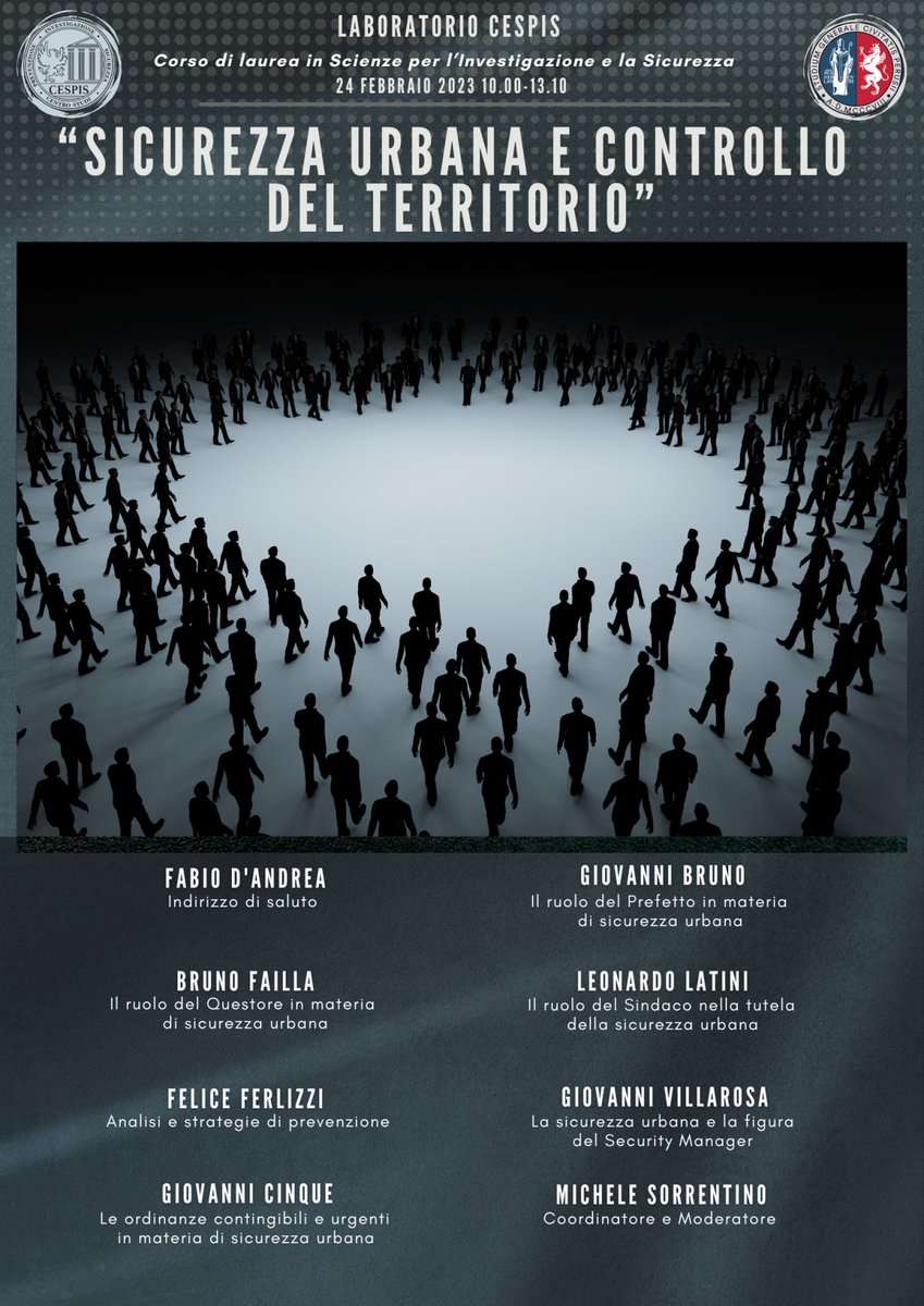 CinqueGiova's tweet photo. Oggi sono intervenuto al seminario:"#Sicurezza urbana e controllo del territorio”, organizzato da Centro Studi #Cespis e @UniperugiaNews, con mio intervento su "Le #ordinanze contingibili e urgenti in materia di sicurezza urbana".
#culturadellasicurezza #studenti https://t.co/Imb6rMdLxT
