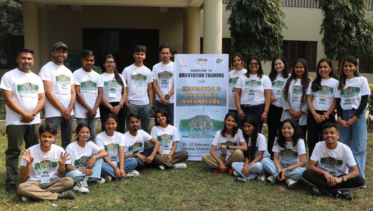 We are happy to announce that the #TeraiFishingCatProjectNepal has successfully completed its two-days #OrientationProgram for #education & #outreach #volunteers 2023 that took place on 20-21 Feb, 2023 at Sauraha, Chitwan. (1/5)