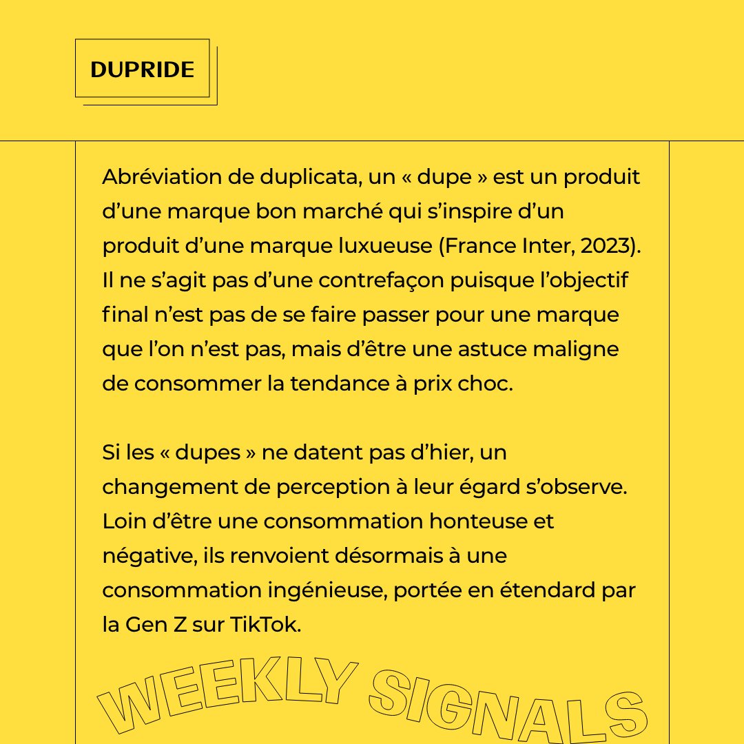 WConranDesign's tweet image. 🚨 Weekly Signals #47 – DUPRIDE 🚨 
 
Dupe, parce que ça le vaut au moins
 
 Pour en savoir plus 👉 linkedin.com/feed/update/ur…
