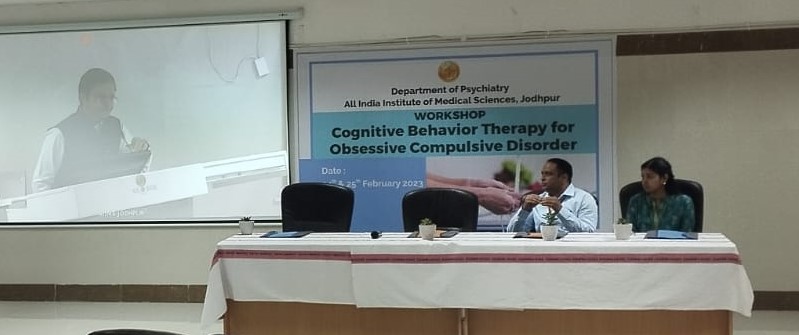 Two-days workshop on "Cognitive Behaviour Therapy for OCD" started today. An attempt to empower mental health professionals in delivering psychological interventions with limited availability of Clinical Psychologists.