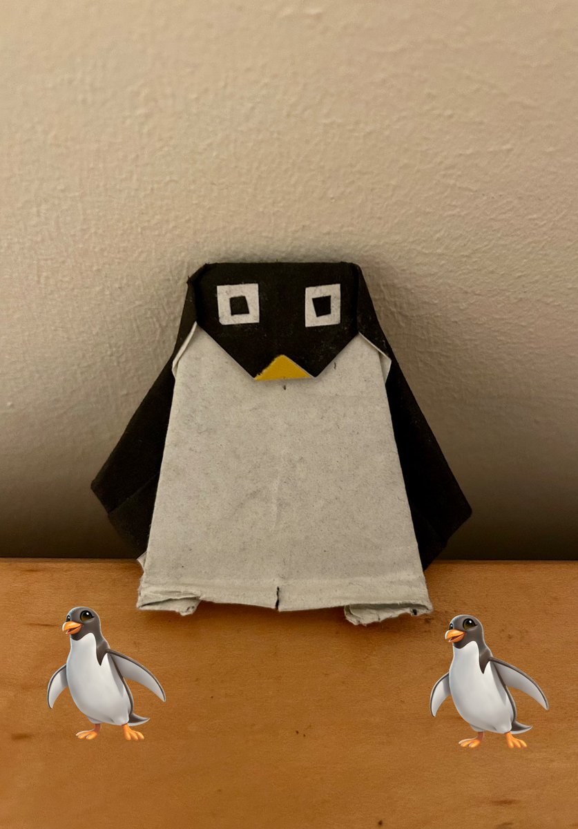 katzpozitive's tweet image. Origami Penguin #origami #Twitter #origamitutorial #papercraft #DIY #homedecor