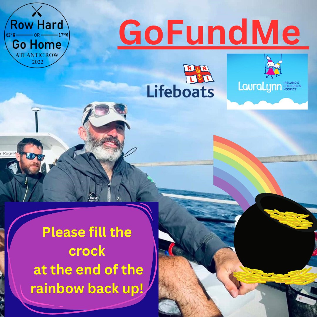RowHardRgoHome's tweet photo. €20,563 – We are just back to 1/3 of our original funds raised when nine of us rowed in the 2022 Talisker Whiskey Atlantic Challenge, the toughest rowing race in the world. This week was a shock for us, a software error caused our funds raised to be refunded. (1) https://t.co/aKTReTBEyr