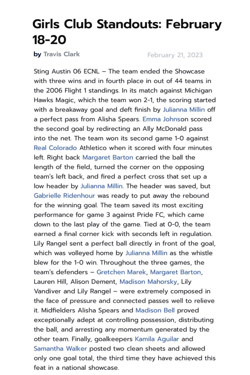 Sting Austin 05/06 ECNL U18/U19 tweet media