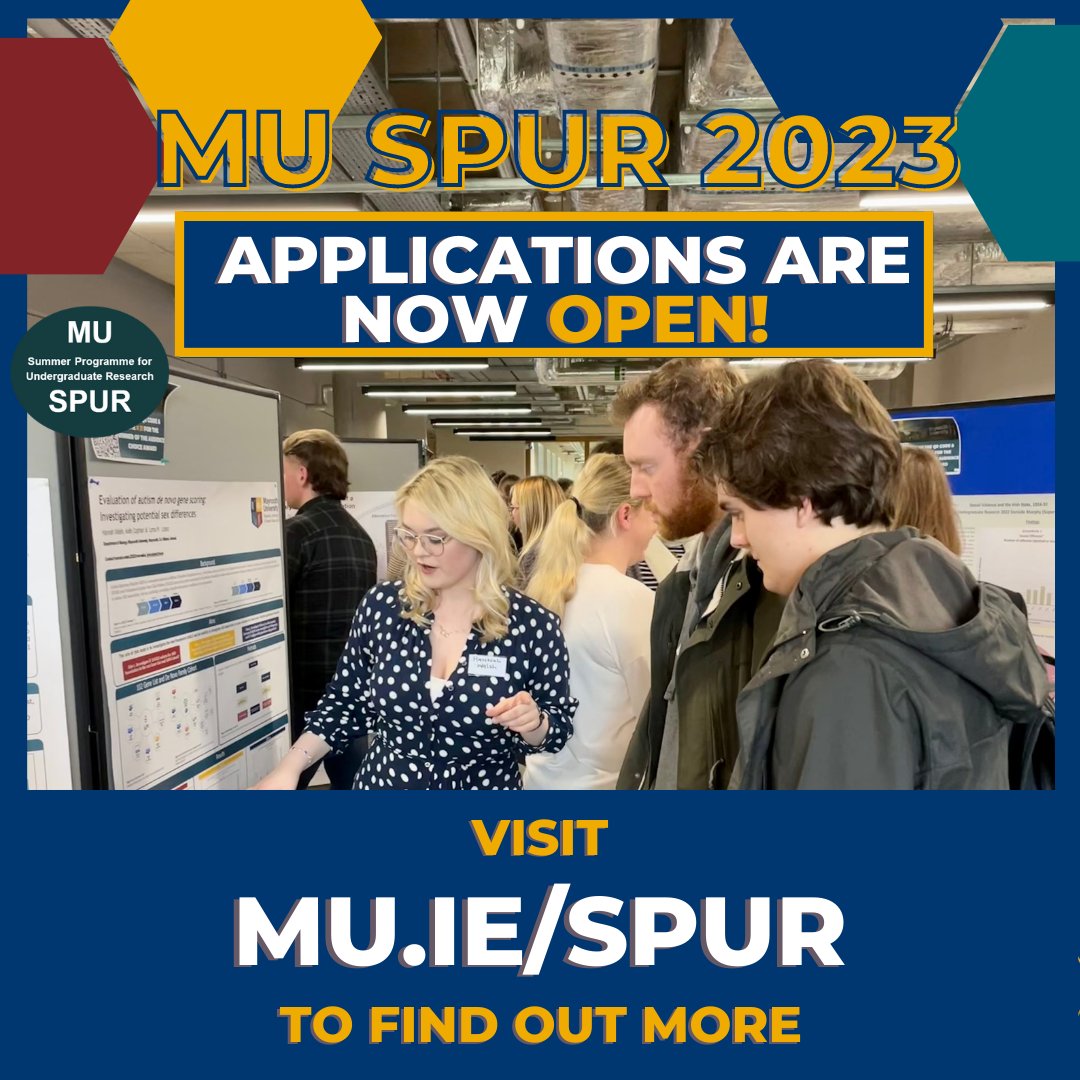 MU Computer Science (@mu_compsci) on Twitter photo The SPUR programme is intended to give undergraduate students a taster of cutting-edge research and an insight into the benefits of postgraduate research study at Maynooth University.
Visit MU.IE/SPUR Apply before Friday March 10th!
<a href="/mu_futureready/">MU Future Ready</a> @MU_ExpLearning The SPUR programme is intended to give undergraduate students a taster of cutting-edge research and an insight into the benefits of postgraduate research study at Maynooth University.
Visit MU.IE/SPUR Apply before Friday March 10th!
<a href="/mu_futureready/">MU Future Ready</a> @MU_ExpLearning