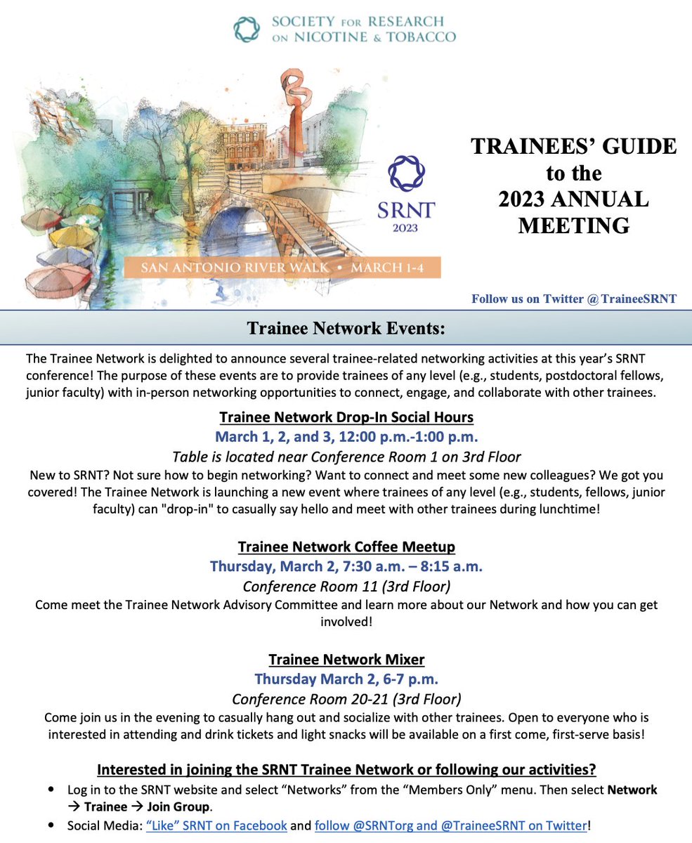 SRNT Trainee Network tweet media