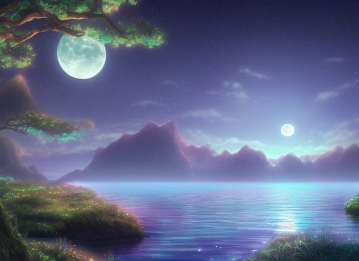 "Moonlight Lake - made with @NightCafeStudio 

creator.nightcafe.studio/creation/txs9h…

#aiart #nightcafe #digitalart