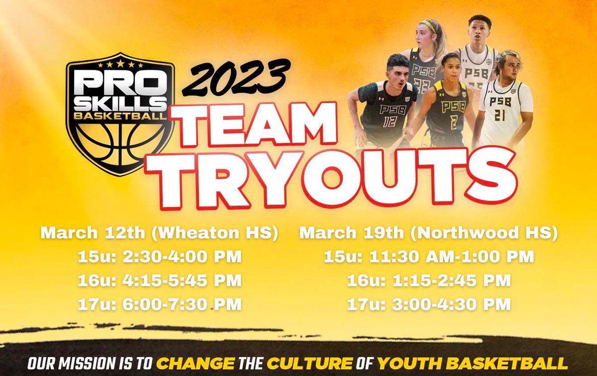 proskillsdc's tweet photo. High School tryout dates are 🔒 in. 

Looking for academically driven players with serious aspirations to play 🏀 at the next level. 

Register Here:
https://t.co/uv1pPQ9iKL https://t.co/FHufyRYQgd