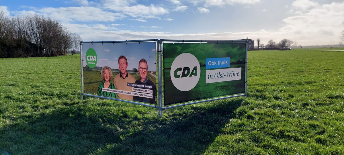 Fijn, deze vertrouwde gezichten in ons weiland! En dat het maar weer duidelijk mag zijn naar welke partij mijn stem uitgaat op 15 maart a.s.: <a href="/CDAOverijssel/">CDA Overijssel</a> en CDA Drents Overijsselse Delta met @MiWesselink als ijzersterke aanvoerder 💪💚.
#minderikmeerwij
#waterbeheerjesamen