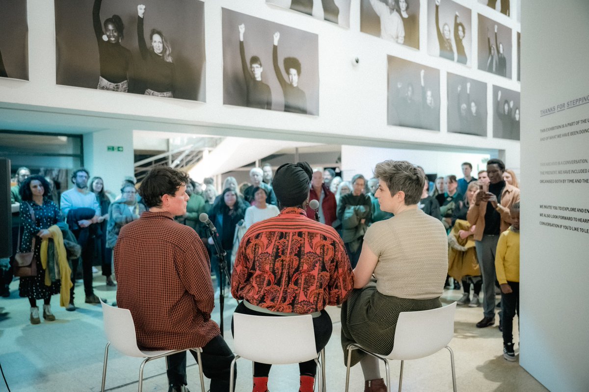 At the beginning of February, we celebrated the opening of Anna Maria Nabirye &amp; Annie Saunders' Up in Arms at <a href="/dlwp/">De La Warr Pavilion</a> and what an energising night it was!

Catch this expansive multimedia exhibition before 21 May:  
artsadmin.co.uk/events/up-in-a… 

📷Photo by Rob Harris
#Black2Hastings