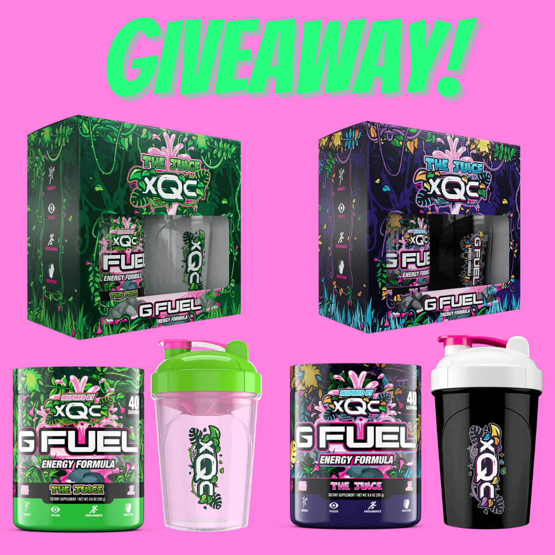 GFuelEnergy's tweet image. 💚 𝗟𝗜𝗞𝗘 + 𝗥𝗧 + 𝗙𝗢𝗟𝗟𝗢𝗪 to win a @xQc x #GFUEL "THE JUICE" COLLECTOR'S BOX! 💦

💕 Picking 2 winners this weekend bc we just RESTOCKED a limited batch of these babies!

🛍️ 𝗚𝗘𝗧 𝗬𝗢𝗨𝗥𝗦: GFUEL.ly/the-juice-coll…