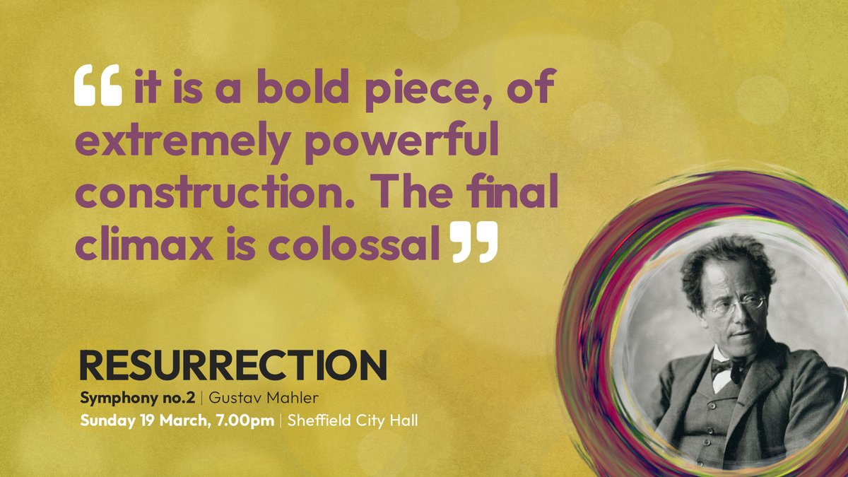 Experience the beauty &amp; power of Mahler's Symphony No.2 at <a href="/SheffCityHall/">Sheffield City Hall</a> on March 19th! <a href="/SheffieldPhil/">Sheffield Philharmonic</a> <a href="/SheffPhilChorus/">Sheffield Philharmonic Chorus</a> <a href="/HallamSinfonia/">Hallam Sinfonia</a> <a href="/HallamChoral/">Hallam Choral</a> + <a href="/etaylorsoprano/">Ella Taylor (THEY/THEM)</a> &amp; <a href="/AnnaHarveyMezzo/">Anna Harvey</a> will take the stage for a night of breathtaking classical music. #Mahler #classicalmusic
