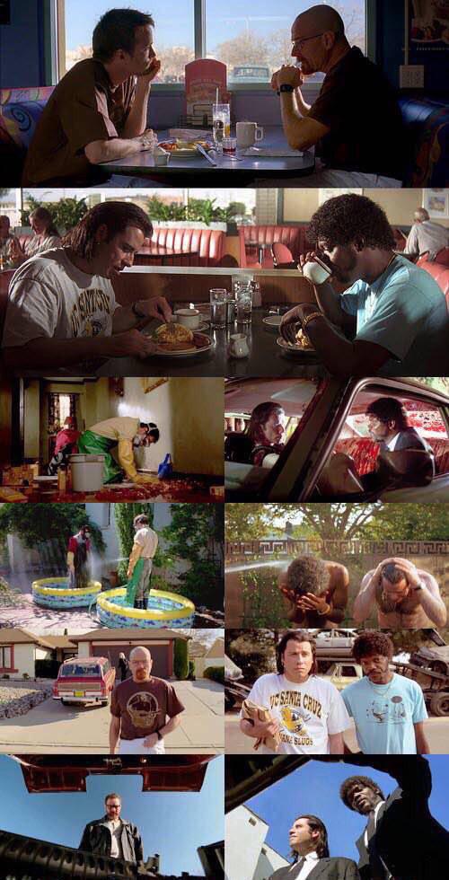 itsSaulGoodman's tweet photo. Breaking Bad and Pulp Fiction parallels https://t.co/IzkqmzYqPN
