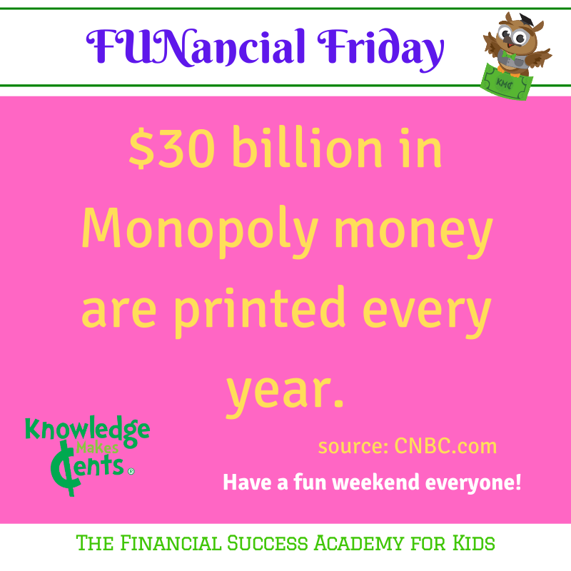KMCents's tweet photo. More monoply money is printed than real money!
#FUNancialFriday #KMCents #FinancialSuccessAcademyForKids #TeachKidsAboutMoney #MoneySmartKids #FinancialLiteracyForKids #FutureMillionaires https://t.co/vez4qYvQth