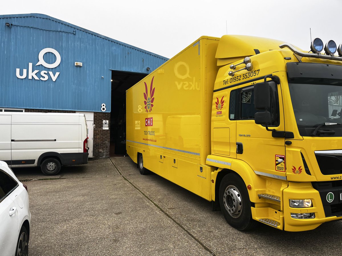 UKSV's tweet image. The team have loaded another truck which heads to #Prague today! Our guys will catch up with the kit in Europe next week, ready for our client’s conference. Safe travels to our @ConferenceHaul truck. #Europeevents #Eventprofs #Liveevents