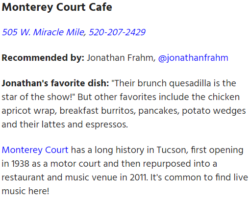 jfrahm_'s tweet photo. Look who made #ThisIsTucson's brunch list! Yep, Sunday brunch at @stage505 is always a great idea, especially with a rotating cast of fantastic musical accompaniment. Check out the full list: https://t.co/nr8AM5aSFo https://t.co/p6Whaqfxjd