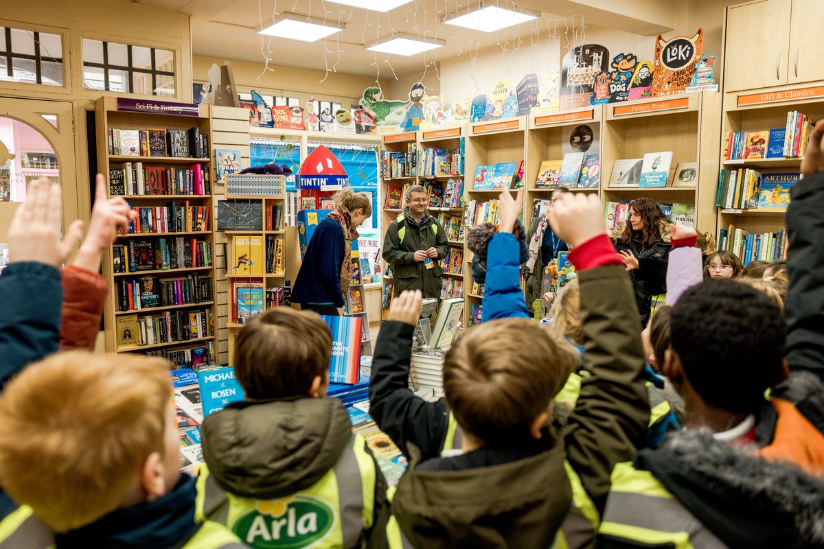 first_trinity's tweet photo. Year 4 enjoyed spending their World Book Day tokens at Hunting Raven book shop this morning. https://t.co/h82dzz3Ps8