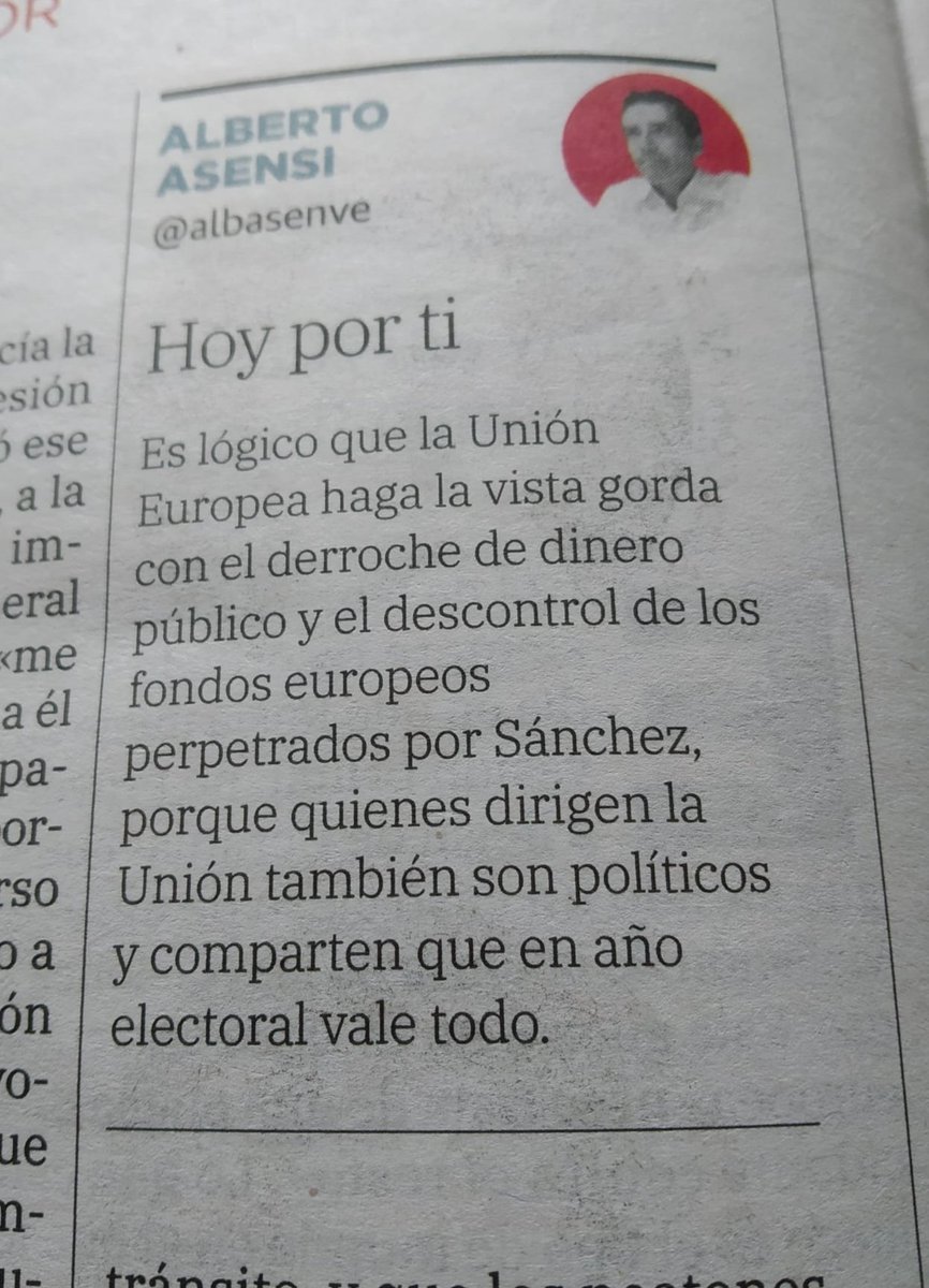 En @lasprovincias de papel, 24 de febrero de 2023, #Hoyporti #DéficitPúblico #FondosEuropeos @Europarl_ES @ComisionEuropea