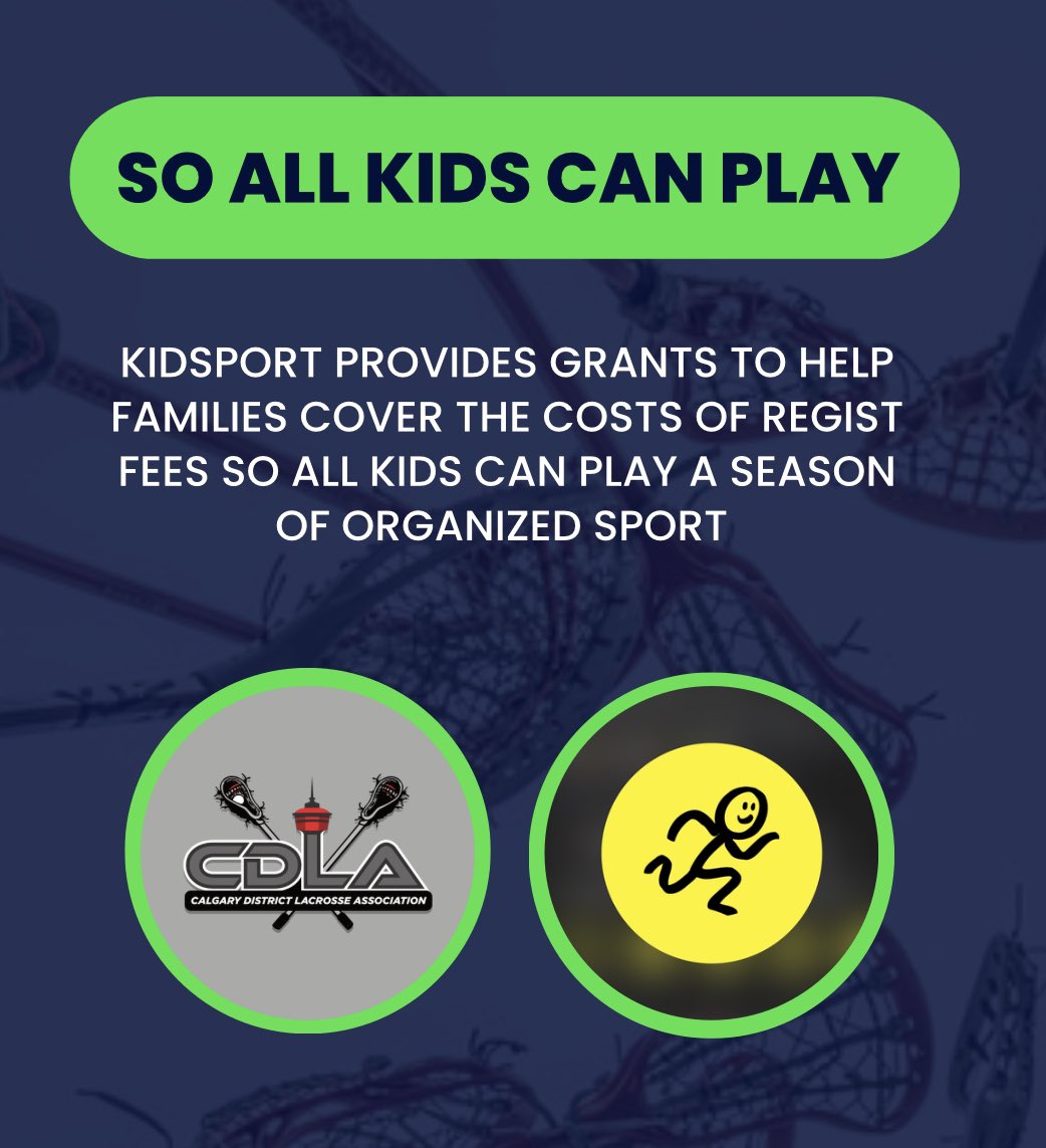 Since 1994, Lacrosse has shared "Canada's National Sport" status with hockey.

Registration is now open for all CDLA member associations!  KidSport can help with fee assistance to get your kids into this exciting sport.

LINK IN BIO

#SoALLKidsCanPlay 
#yyclax
<a href="/KidSportCalgary/">KidSport Calgary</a>