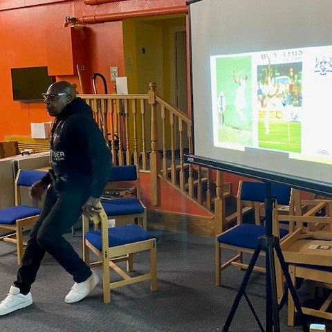 Club President Syd Lawrence visited @HMPBristol on Friday to give an entertaining talk about his cricketing career & life post-cricket. Syd also received a guided tour to see the important work the prison are doing on cultural awareness and prisoner rehabilitation. #GoGlos 💛🖤