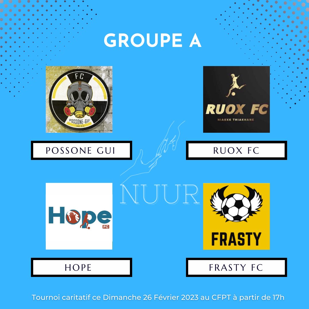 Nuurassociation's tweet photo. Suite au tirage au sort, ces 8 équipes vont s'affronter à travers 2 poules ( Aet B). Le vainqueur de chaque poule sera directement qualifié pour la grande finale du tournoi. https://t.co/bR3GMxnRGP
