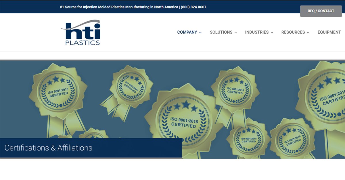 In February of 2023, our ISO Registrar conducted their 2023 Surveillance Audit of HTI Plastics with no major or critical findings... read more buff.ly/3IqNKDT