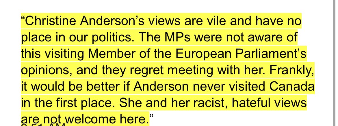 Statement from <a href="/PierrePoilievre/">Pierre Poilievre</a> after some CPC MPs meet with far-right German politician Christine Anderson. #cdnpoli
