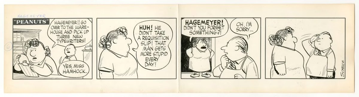 If you think these are weird Schulz did a strip called "Hagemeyer" with an all adult cast. https://t.co/HpsuiW4rys 
