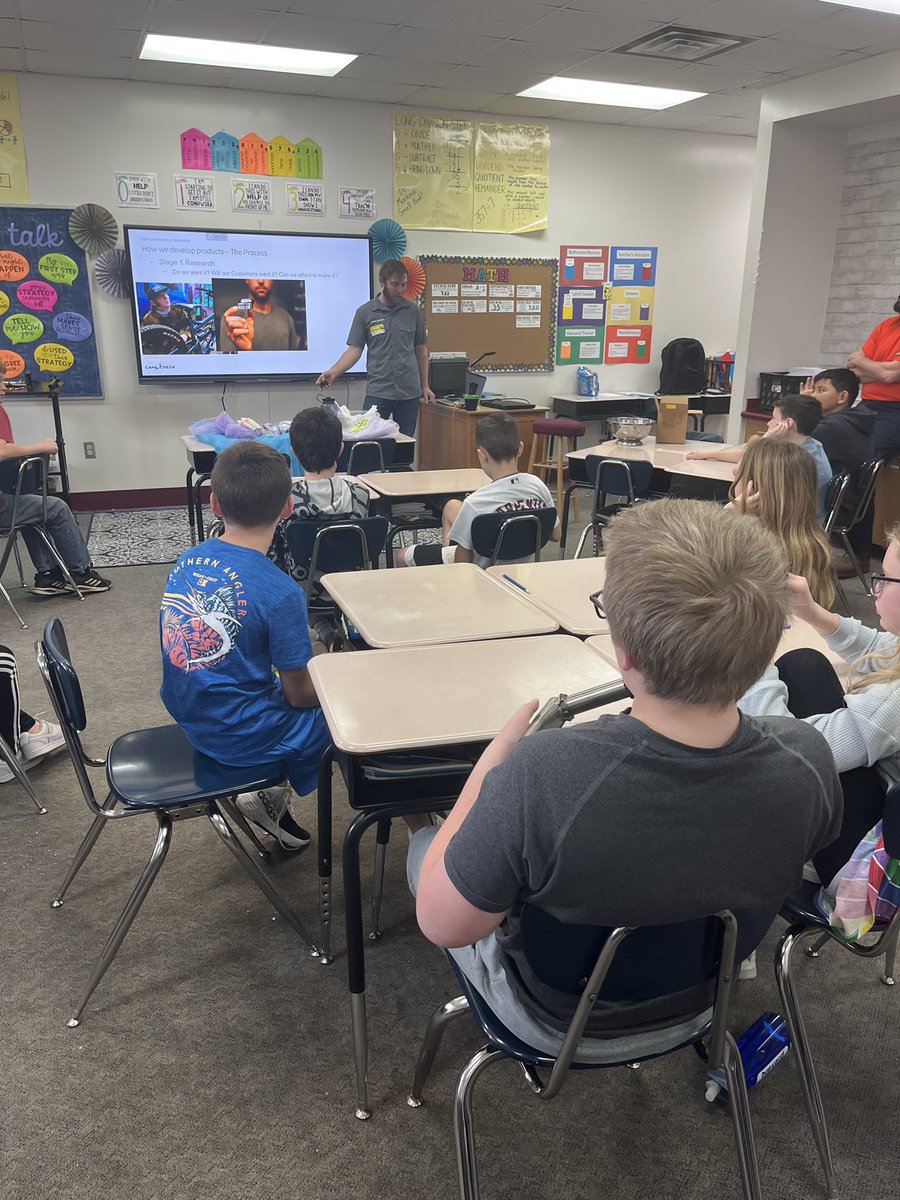Huge thanks to <a href="/HendersonCoEDC/">Henderson County Partnership for Econ Development</a>, <a href="/KCCorp/">Kimberly-Clark Corp.</a>, Elkamet, and Cane Creek Cycles for visiting the 5th grade at <a href="/EtowahAllStars/">Etowah Elementary </a> &amp; sharing some of the cool things being built in Henderson County!  Our future workforce is intrigued!
