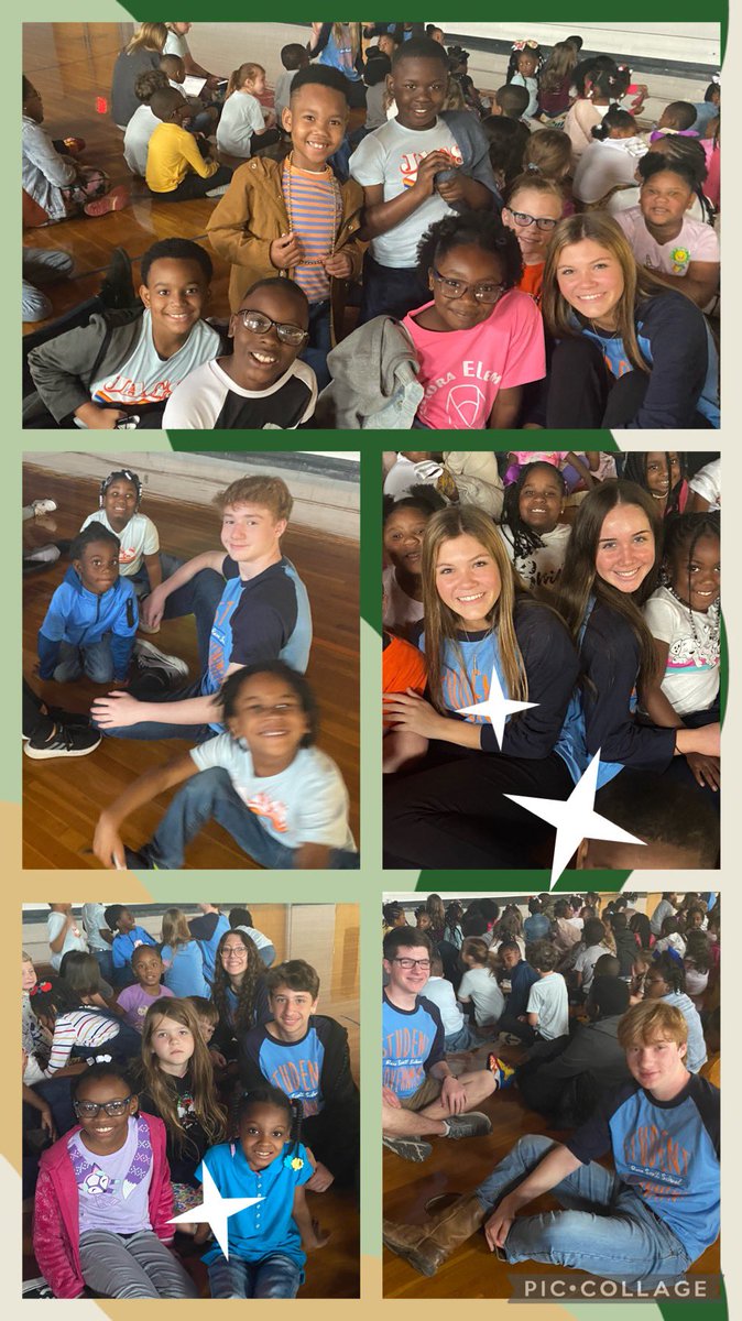 Some of the East Flora Elementary Jags with excellent behavior had a special morning with our Rosa Scott SGA students as part of their PBIS reward. Go Jags! #CreateCollaborateCommunicate #MarkofExcellence