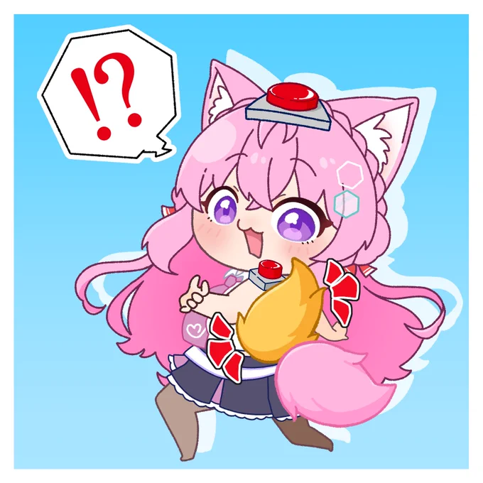 もともとしっぽあるのにもう1本生やされたこよちゃん #プロジェクトV#こよりすけっち 