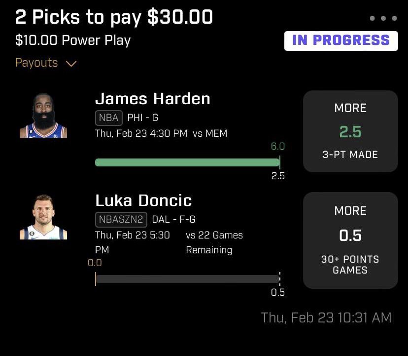 DeucesPicks's tweet photo. SLIPS ON 🔥 YESTERDAY 

4/4 on slips✅ (Luka Free Square)
5/5 on picks✅

Ladder Challenge Day 1 Today🔥
Happy Friday💰

#GamblingTwitter #NBATwitter #NBA #PrizePicks #freesquare #LadderChallenge #DFS #UD #playerprops https://t.co/rhME76bJlt