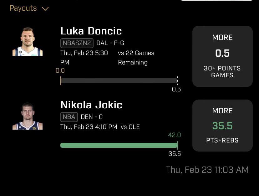 DeucesPicks's tweet photo. SLIPS ON 🔥 YESTERDAY 

4/4 on slips✅ (Luka Free Square)
5/5 on picks✅

Ladder Challenge Day 1 Today🔥
Happy Friday💰

#GamblingTwitter #NBATwitter #NBA #PrizePicks #freesquare #LadderChallenge #DFS #UD #playerprops https://t.co/rhME76bJlt